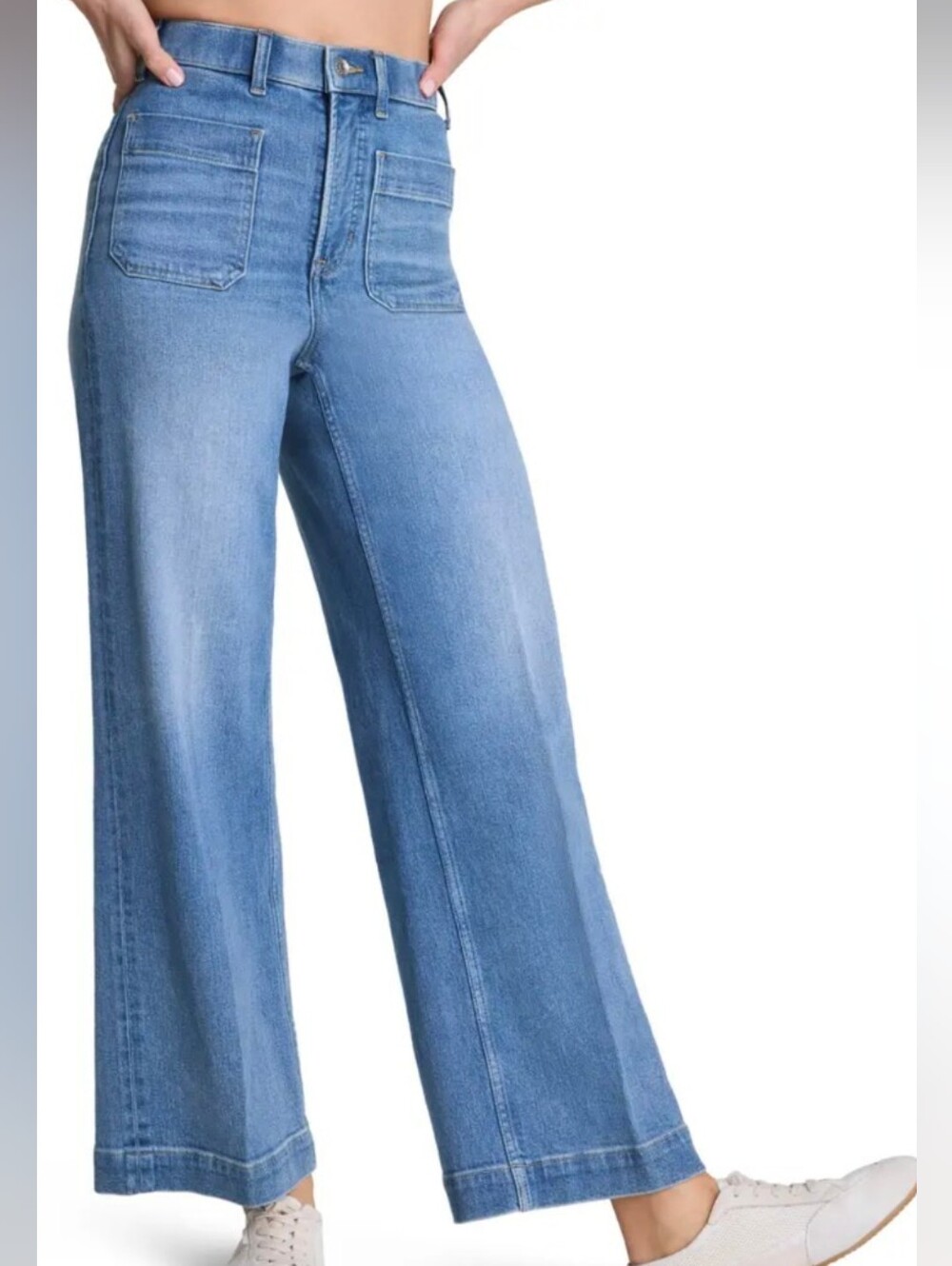 SPANX High-Waist Wide-Leg Women’s Jeans - Light Blue